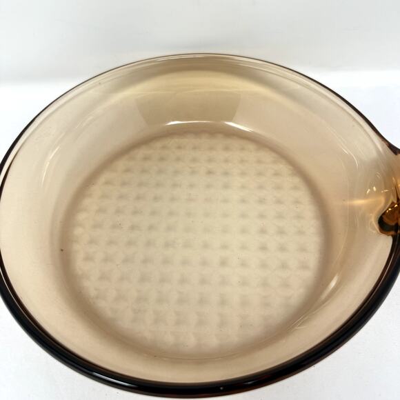 Vision Corning France Amber Glass Skillet Fry Pan 7” Vintage Cookware - Picture 2 of 7